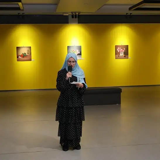 Kursiyerin kişisel resim sergisi açıldı!
