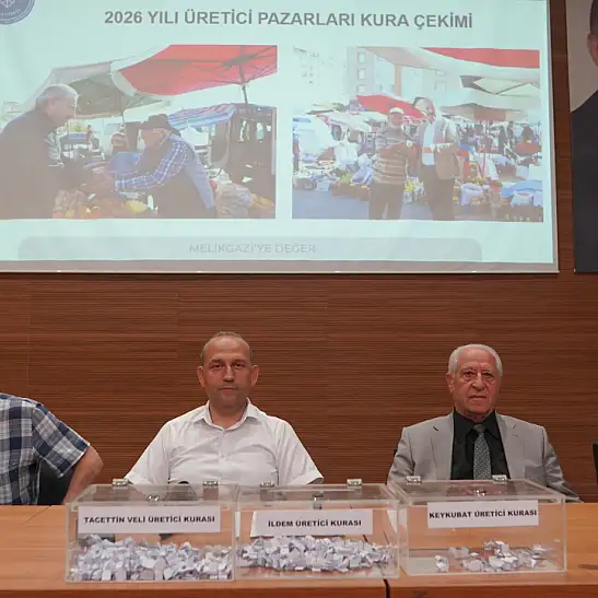 Melikgazi’de organik ürünler için kura çekildi