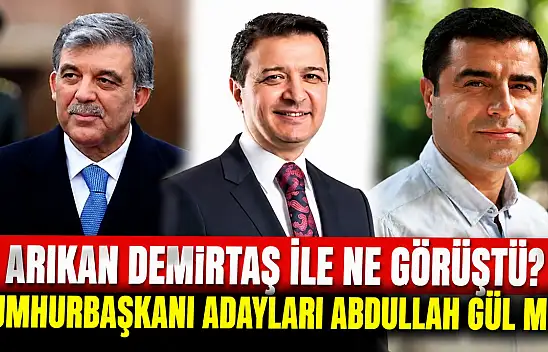 Arıkan Demirtaş ile ne görüştü? Cumhurbaşkanı adayları Abdullah Gül mü?