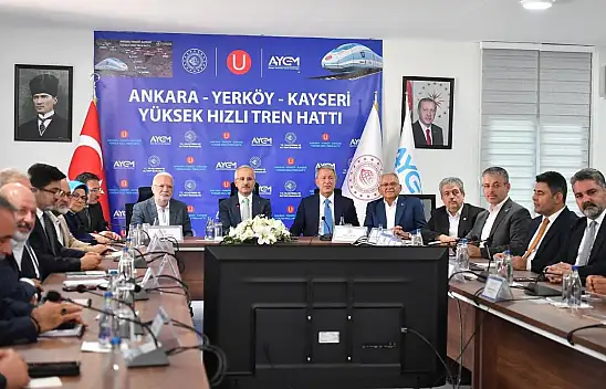 Kayseri Yüksek Hızlı Tren Hattı Projesi incelemeleri yapıldı