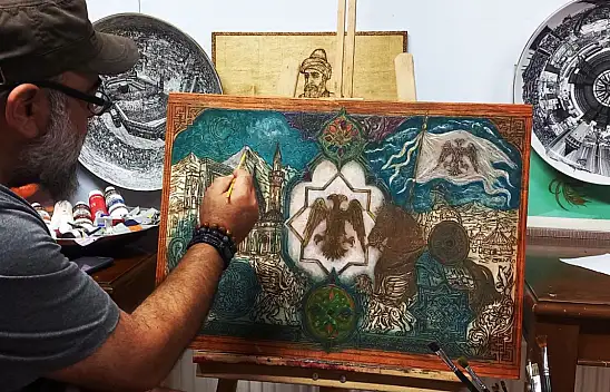Develili Sanatçı Kayseri'ye özel kolaj hazırlıyor