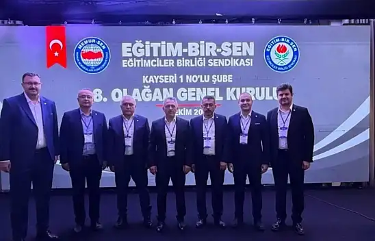 Eğitim-Bir-Sen Kayseri'de 8. Olağan Genel Kurul tamamlandı! Yeni dönem mesajı