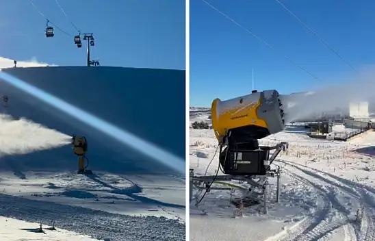 Erciyes Kayak Merkezi'nde sezon açılışı için hummalı çalışma! O makineler açıldı
