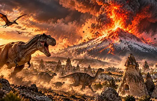 Erciyes patladığında dinozorlar bile yok muydu?