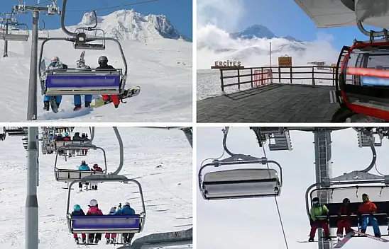 Erciyes'te teleferiğin arkasında gizli mesajlar...