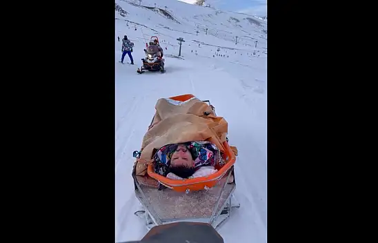 Erciyes'te teleferikten atlayan genç: Nazar değdi