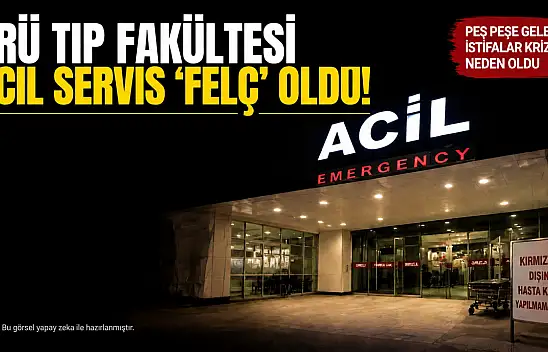 ERÜ Tıp Fakültesi acil servis 'felç' oldu!