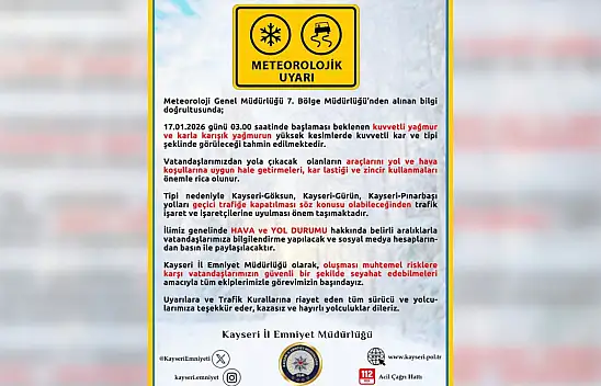 Gece 3'te başlayacak... Emniyet bakın hangi yollar için uyardı!