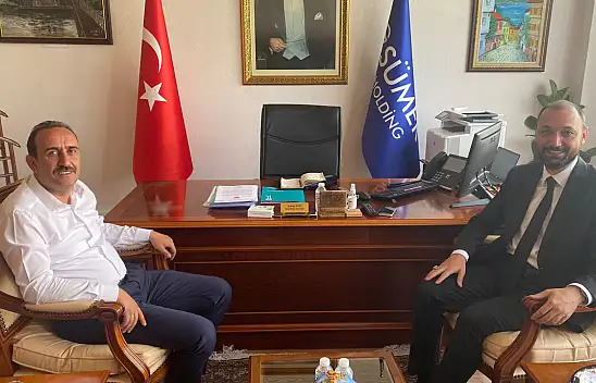 Gurbette memleket sohbeti! Başkan'dan, Sümer Holding'deki Kayserili isme ziyaret