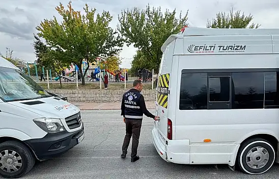 Hacılar'da servis araçları denetlendi