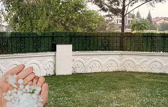 Haziran'da şaşırtan görüntüler: Dolu yağdı!