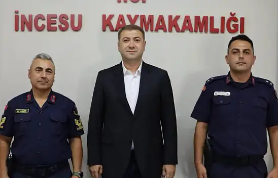 İncesu'da Jandarma komutanına veda