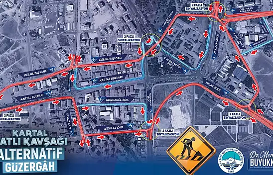 İşte Kartal Kavşağı yerine kullanılacak alternatif yollar