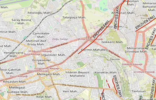 İşte Kayseri'de fay hattı geçen bazı mahalleler! Mimsin, Gökkent, Konaklar, Germir, Cırgalan Tavlusun, Talas!