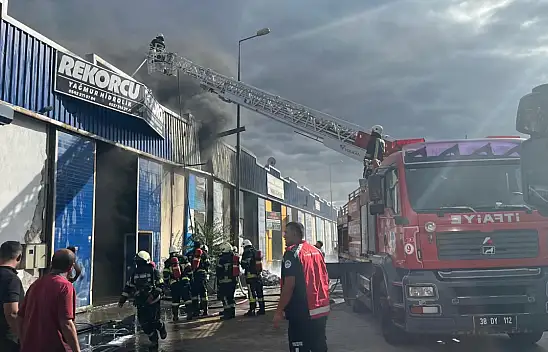 İşte Kayseri'deki yangından ilk görüntüler