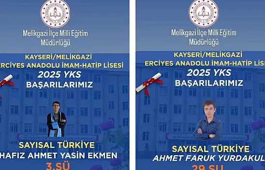 İşte Kayseri'nin YKS'deki gurur tablosu