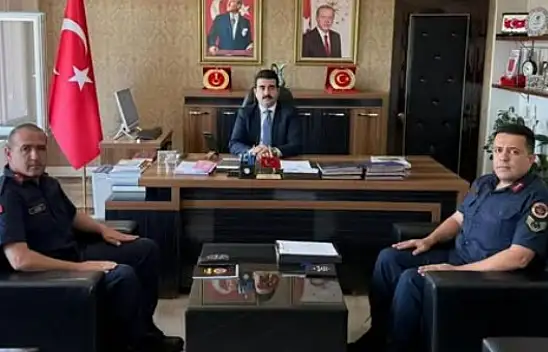 Kaymakam Eser, yeni jandarma komutanlarını kabul etti