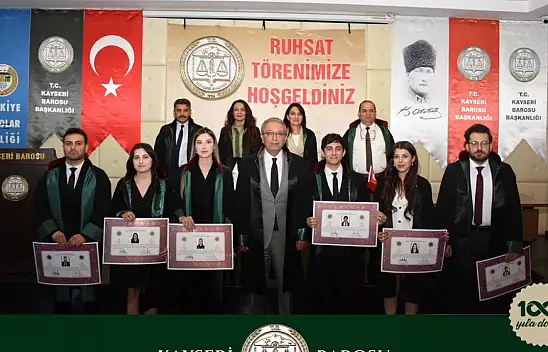 Kayseri Barosu'na altı yeni avukat katıldı