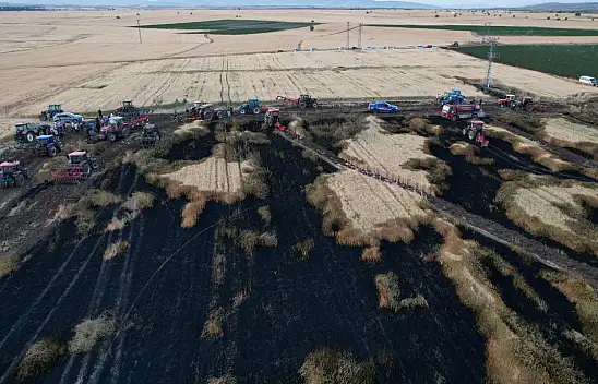 Kayseri'de 100 dekar ekili arazi küle döndü