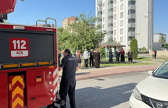 Kayseri'de 12 katlı binada yangın alarmı! Yaşlı çift tahliye edildi