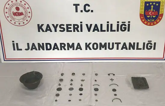 Kayseri'de 33 tarihi eser ele geçirildi!