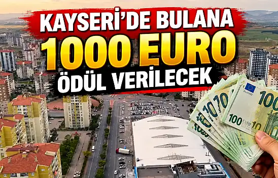 Kayseri'de bulana 1000 Euro ödül verilecek