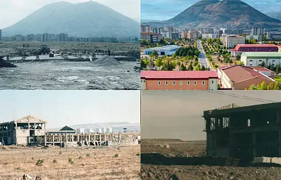 Kayseri'de dikkat çeken fotoğraflar! Arşivden çıkan fotoğraflar önceki ve sonraki halleri gözler önüne serdi