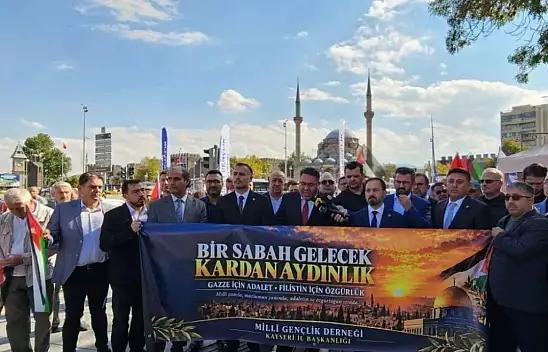 Kayseri'de Gazze isyanı: Tarihin en barbar soykırımı işleniyor!