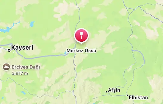 Kayseri'de gece saatlerinde deprem