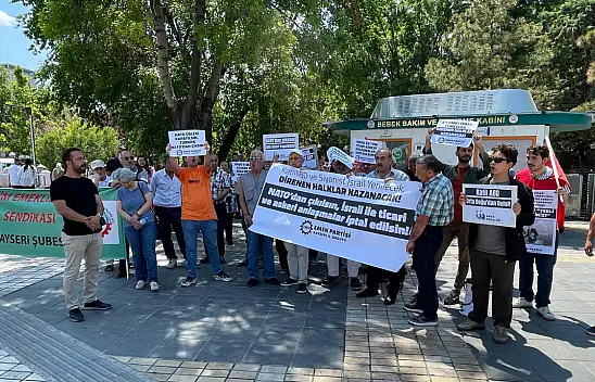 Kayseri'de İsrail protestosu: Ticareti derhal kesin