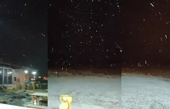 Kayseri'de kar yağışı başladı!