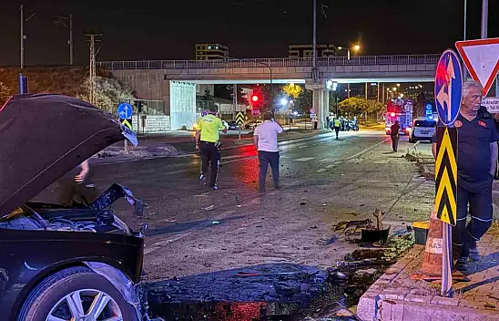 Kayseri'de kazaya karışan otomobil, 200 metre sonra ancak durabildi