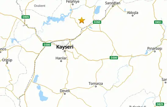 Kayseri'de korkutan sarsıntı
