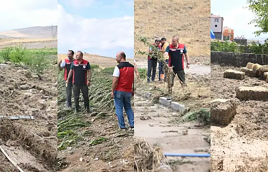 Kayseri'de Müdür, zararı yerinde gördü!