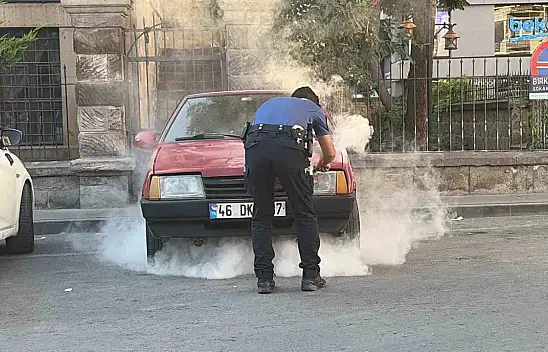 Park halindeyken alev aldı