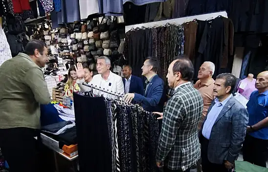 Kayseri'de selin vurduğu 800 yıllık çarşıda dert dinlediler