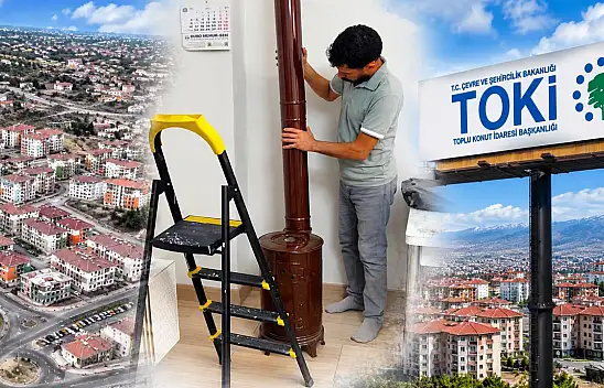 Kayseri'de TOKİ konutlarında soba kuruldu iddiası