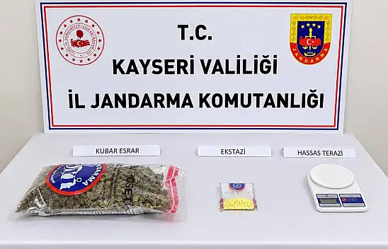 Kayseri'de uyuşturucu baskını! 1 kilo ele geçirildi