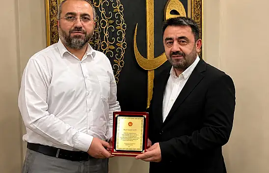 Kayseri'deki müftü Tekirdağ'a gidiyor! Plaket takdim edildi