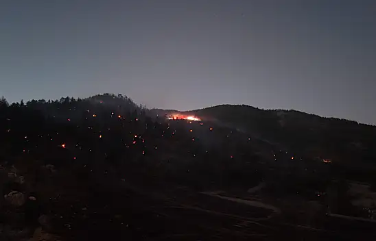 Kayseri'deki orman yangını böyle görüntülendi