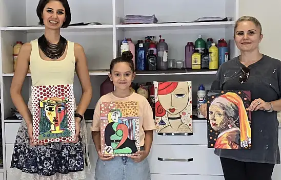 Kayseri'den, Almanya'ya giden resimler sergilendi