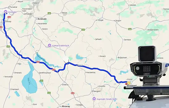 Kayseri'den yola çıkacaklar dikkat! Ankara'ya kadar bakın kaç radar var?