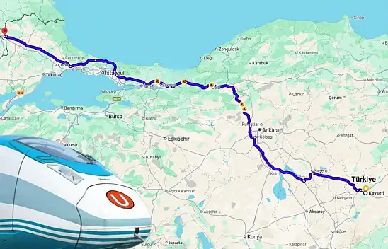 Kayseri'yi Edirne'ye bağlayacak! Bu hat ile ulaşım 6 saat 30 dakikaya düşecek