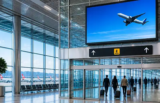 Kayseri Havalimanı'na LED ekran kuruldu! Bakın ne için?