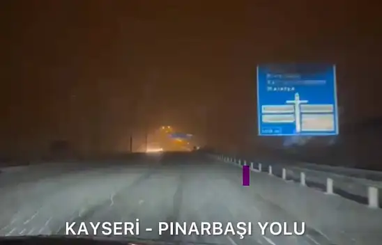 Kayseri'nin kar yağan yollarında son durum