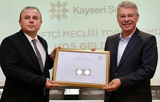 Kayseri Pancar Ekicileri Kooperatifi'ne altın değerinde belge