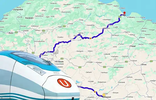 Kayseri-Samsun arası kısalıyor! Ulaşım 4 saat 15 dakika olacak