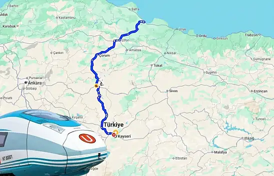 Kayseri'yi Karadeniz'e bağlayacak dev hat! Samsun'a 2,5 saatte gidilecek