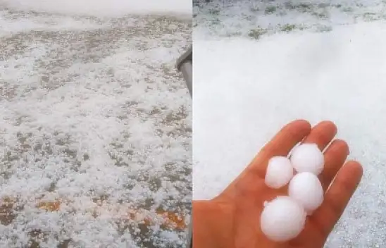 Kayseri'yi sağanak komşu ili dolu vurdu! Yollar beyaza büründü