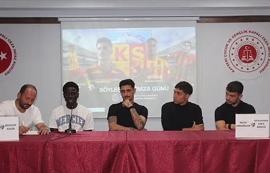 Kayserisporlu futbolculardan çocuk hükümlülere anlamlı ziyaret